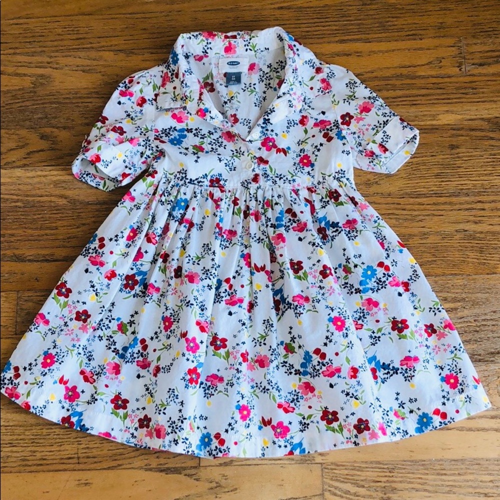 Old Navy Floral Tunic Dress Size 5T Short Sleeve